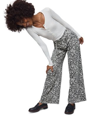 Lounge Denim Leopard Print Pants