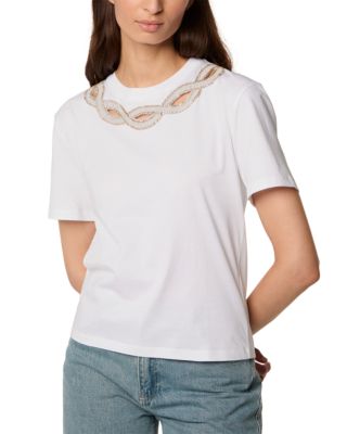 Tobi Rhinestone Trim Tee