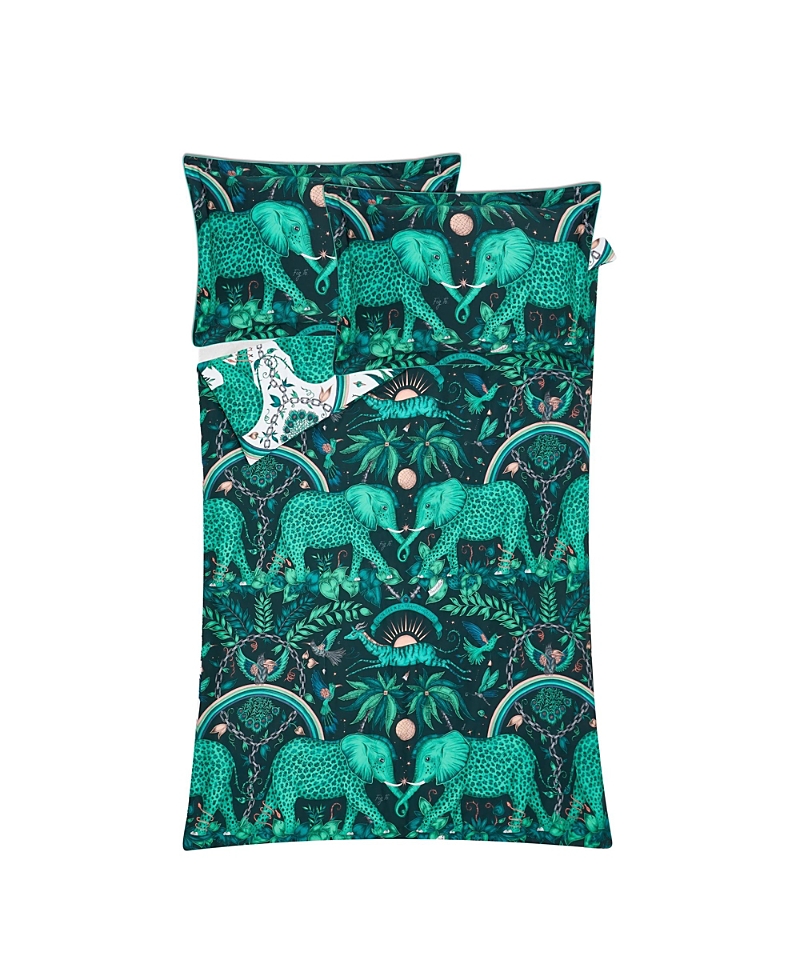 Emma J Shipley Zambezi Print Duvet Cover, Twin In Green