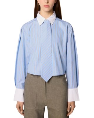 Cropped Shirt with Tie