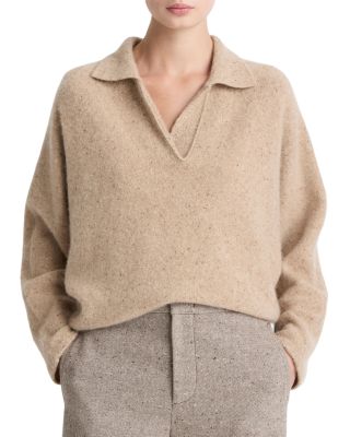 Donegal Dolman Polo Collar Cashmere Sweater