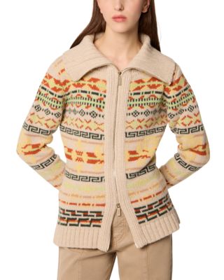 Marosa Jacquard Pattern Cardigan