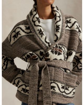 Wool Blend Shawl Collar Cardigan Sweater