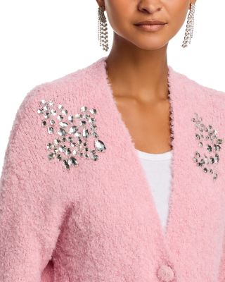 V Neck Embellished Cardigan - Exclusive