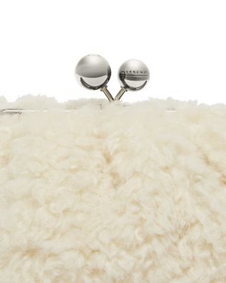 Weekend Accesori 2 Small Micio Ivory Fux Fur Clutch
