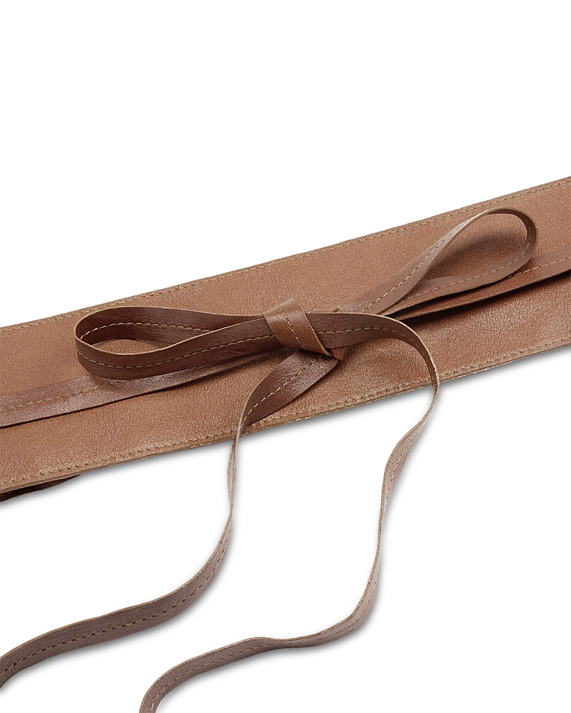 Eileen Fisher Obi Leather Belt In Brown