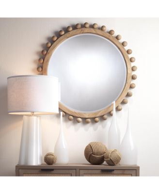 Brighton Round Wood Mirror