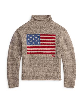 Flag Wool Blend Turtleneck Sweater