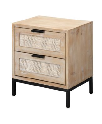 Reed 2 Drawer Side Table