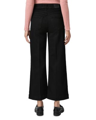Anessa Petite High Rise Wide Leg Jeans in Black Shadow