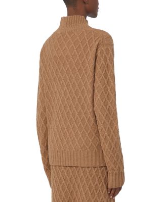 Pure 2 Moli Funnel Neck Cable Knit Sweater