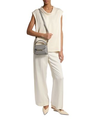 Mosaic Nano Soft Embossed Croc Top Handle Bag