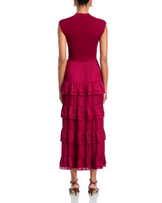 Klea Sleeveless Tiered Midi Dress