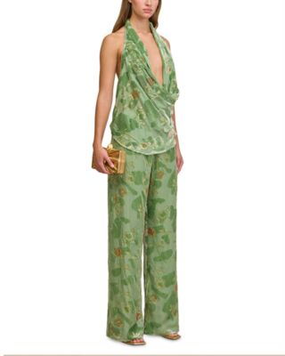 Stacie Silk Embroidered Pants