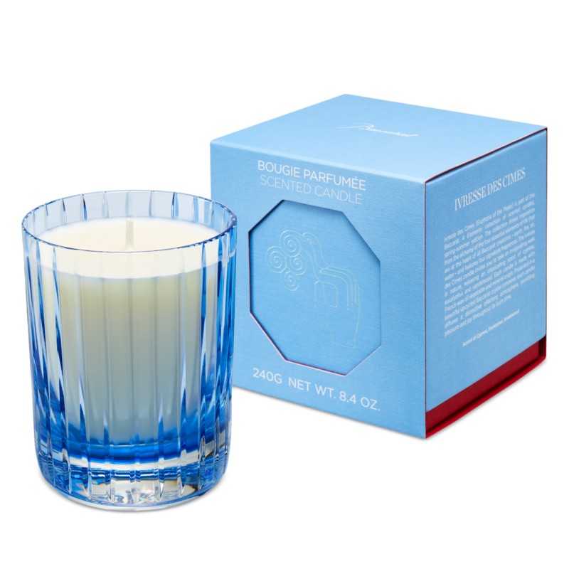 Baccarat 4 Elements Scented Candle - Ivresse Des Cimes in Blue
