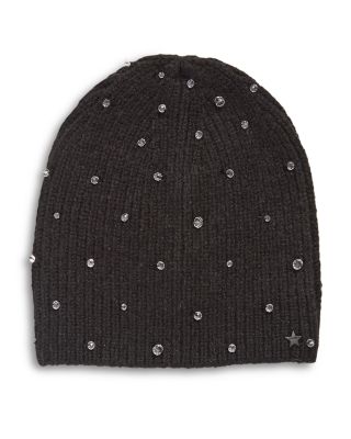 Crystal Bead Rib Knit Hat