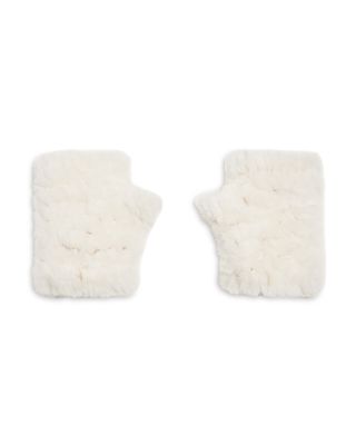 Mandy Faux Fur Fingerless Mittens
