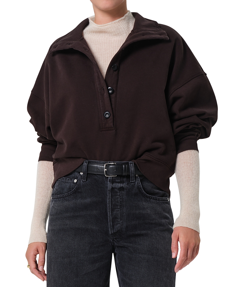 Citizen Of Humanity Citizens Of Humanity Mirelle Funnel Neck Sweatshirt In Brown