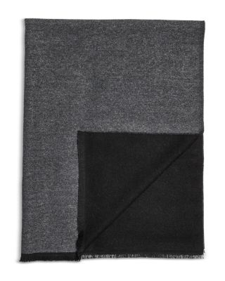 Reversible Solid Scarf with Cut Fringe