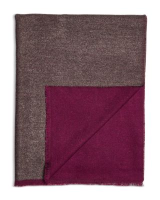Reversible Solid Scarf with Cut Fringe