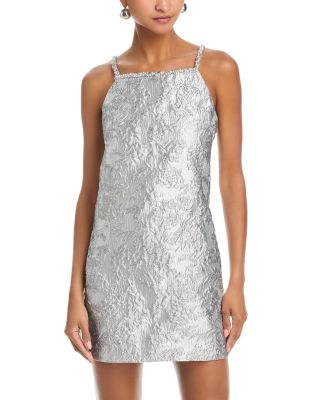 Brocade Crystal Embellished Dress - Exclusive