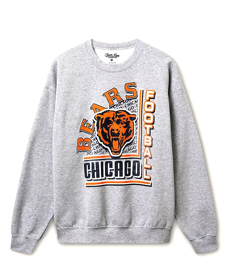 Junk Food Clothing Unisex Nfl Chicago Bears Backfield Flea Market Crew Fleece