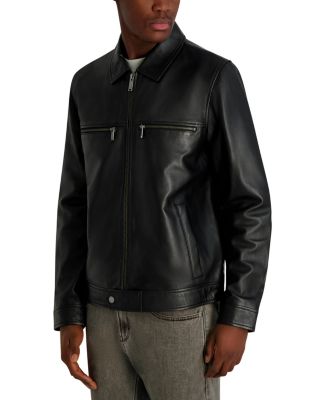 Collared Leather Jacket