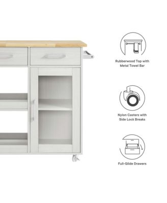 Culinary Kitchen Cart with Towel Bar