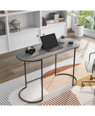 Caton Steel Base Oval Writing Desk