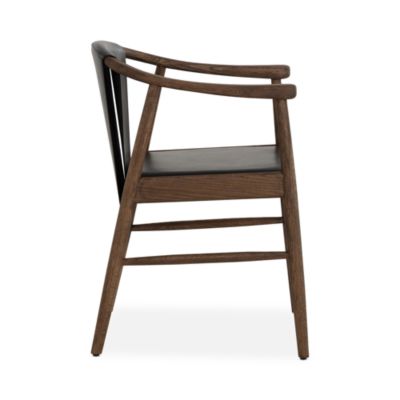 Aran Dining Armchair, Onyx Leather