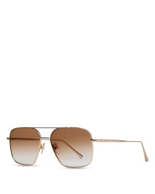 Aviator Soft Gold Sunglasses, 56mm