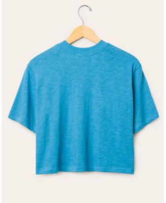 Women's NFL Detroit Lions Thrill Mock Neck Crop Tee