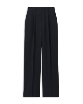 Petite Mid Rise Wide Leg Pants 