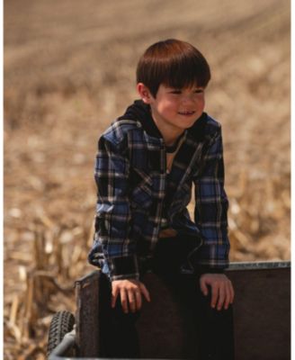 Boys' Long Sleeve Hooded Flannel Shirt - Little Kid, Big Kid