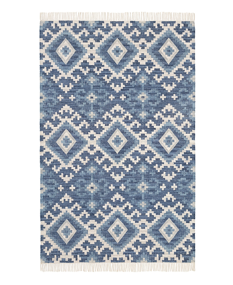 Dash & Albert By Annie Selke Dash Albert By Annie Selke Marmara Kilim Da1365 Area Rug, 8'0x10'0 In Blue