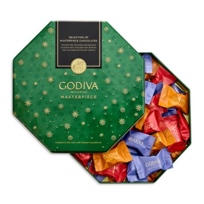 Holiday Masterpiece Wrapped Chocolate Tin, 50 Piece