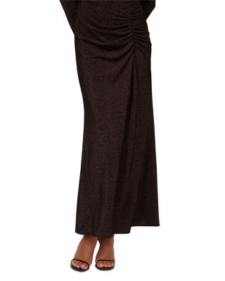 Metallic Knit Ruched Dress