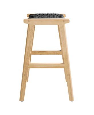 Saoirse Woven Rope Wood Counter Stool, Set of 2