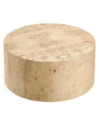 Cosmos 35" Round Burl Wood Coffee Table