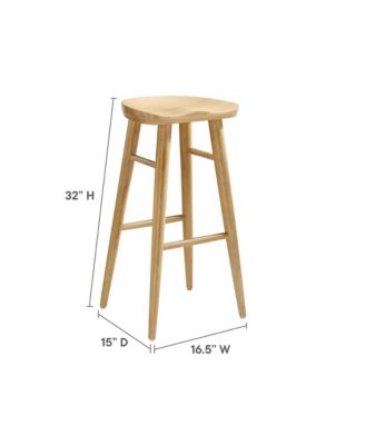 Saville Backless Wood Bar Stools Set of 2