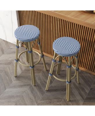 Kindry 30" Aluminum Outdoor Barstools, Set of 2