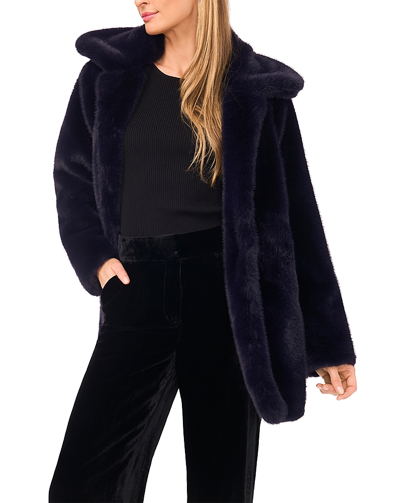 Ted Baker Aryana Faux Fur Coat In Blue