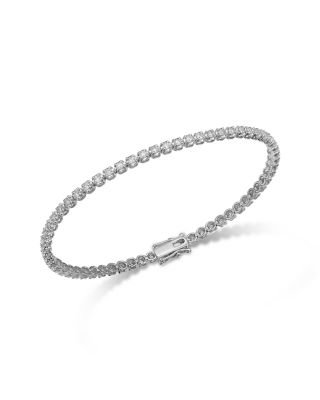 Diamond Crown Set Tennis Bracelet in 14K Gold, 1.50 tcw