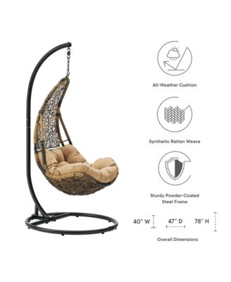 Abate Wicker Rattan Outdoor Patio Swing Chair