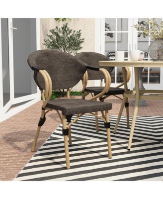 Madison Aluminum Patio Arm Chairs, Set of 2