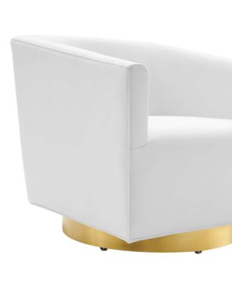 Twist Accent Lounge Performance Velvet Swivel Chair