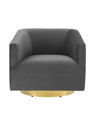 Twist Accent Lounge Performance Velvet Swivel Chair