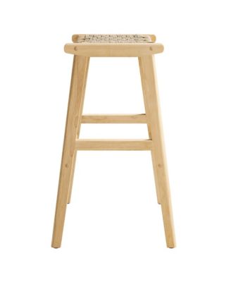 Saoirse Woven Rope Wood Bar Stool, Set of 2