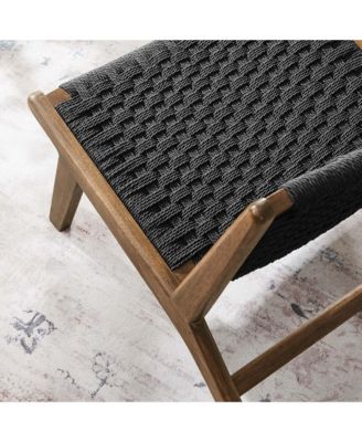 Saoirse Woven Rope Wood Accent Lounge Chair