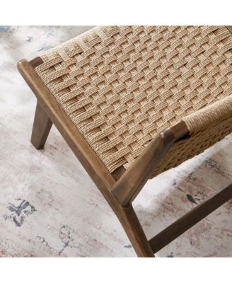 Saoirse Woven Rope Wood Accent Lounge Chair